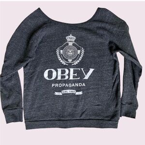 Obey size medium pullover swoopneck